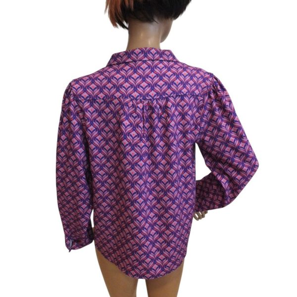9834LT5 Lalamour Shirt blau-orange Gr 40 u 42