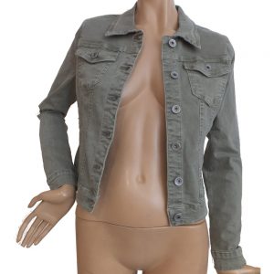 8543MJ1 Jeansjacke khaki-grün Gr 40