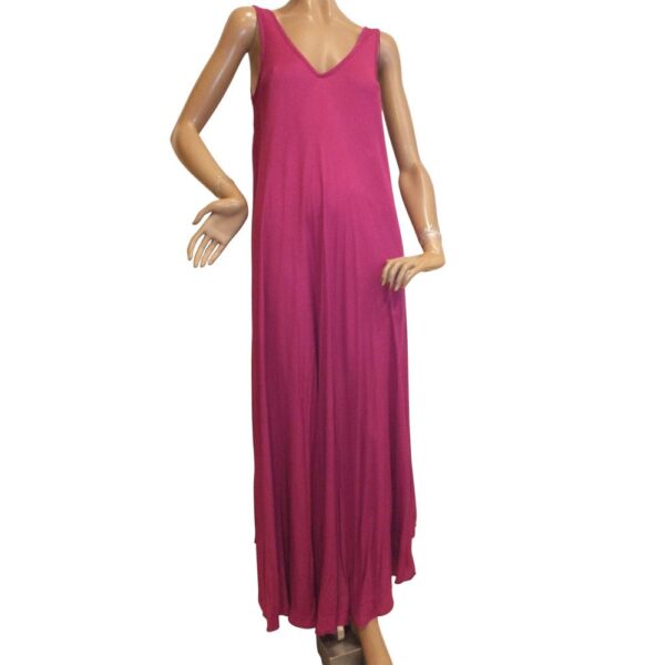 9881CK5 Sommer Viskose Kleid lang in versch. Farben Gr 36-44