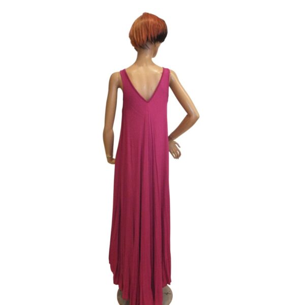 9881CK5 Sommer Viskose Kleid lang in versch. Farben Gr 36-44