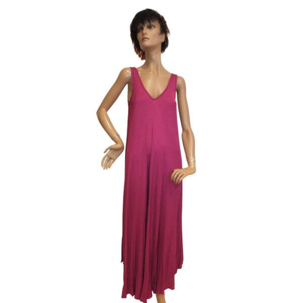 9881CK5 Sommer Viskose Kleid lang in versch. Farben Gr 36-44