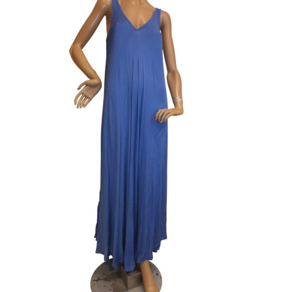 9881CK5 Sommer Viskose Kleid lang in versch. Farben Gr 36-44