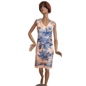 9883MK5 Missy Kleid blau-beige Gr 42