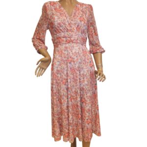 9885SK5 Swing Kleid orange-rose Gr 36, 38 u 40