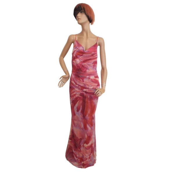 9892SK5 Swing Abendkleid Rottöne Gr 38-40