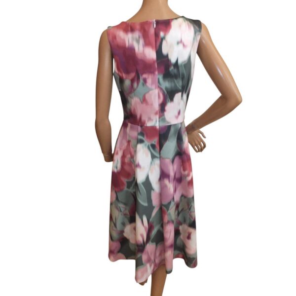 9891SK5 Swing Kleid A Form grün-rose Gr 36, 40 u 48