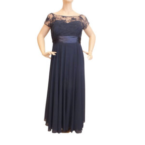 9894DK5 Abendkleid dunkelblau Gr 52
