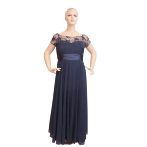 9894DK5 Abendkleid dunkelblau Gr 52