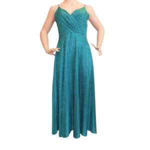9896DK5 Abendkleid Glitzer grün Gr 46