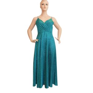 9896DK5 Abendkleid Glitzer grün Gr 46