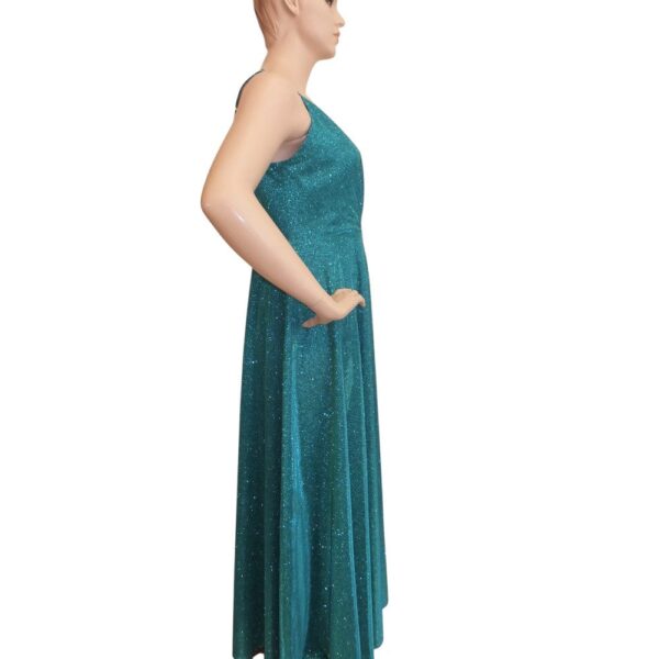 9896DK5 Abendkleid Glitzer grün Gr 46