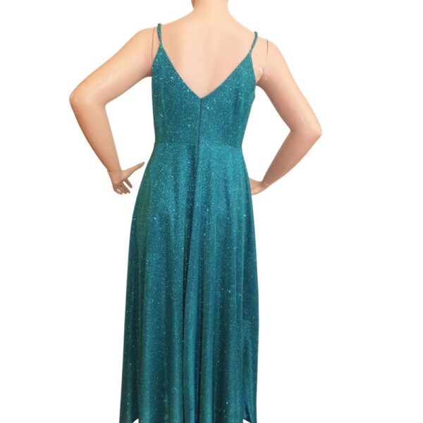 9896DK5 Abendkleid Glitzer grün Gr 46