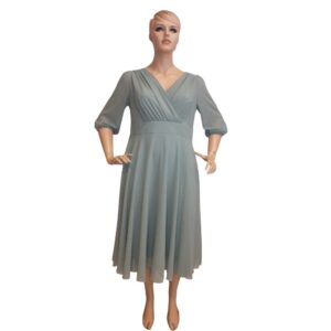 9895DK5 Langarm-Kleid Pistachio green Gr 48