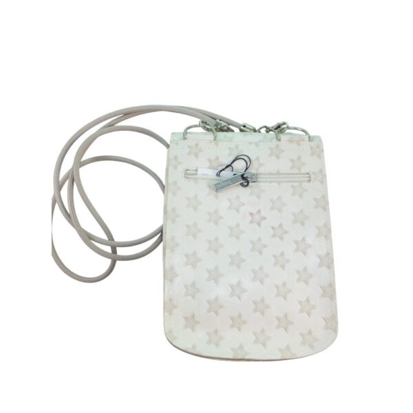 9919DT5 déqua Unikat Crossovertasche Sterne weiß