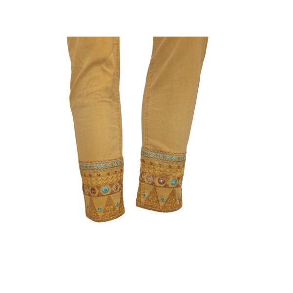 9905OH5 Jeanshose gelb mit Verzierung Gr 36, 38, 40, 42 u 44