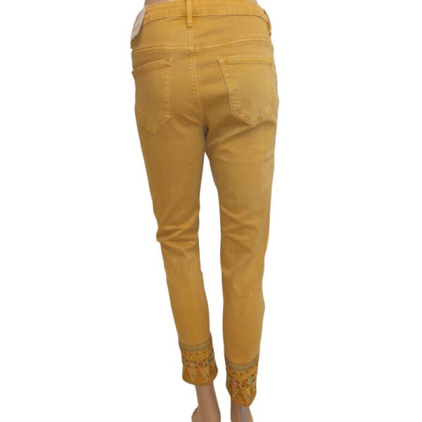 9905OH5 Jeanshose gelb mit Verzierung Gr 36, 38, 40, 42 u 44