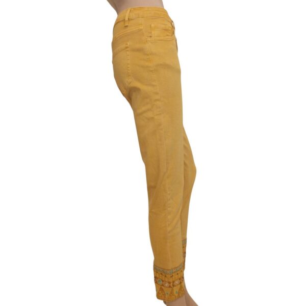 9905OH5 Jeanshose gelb mit Verzierung Gr 36, 38, 40, 42 u 44