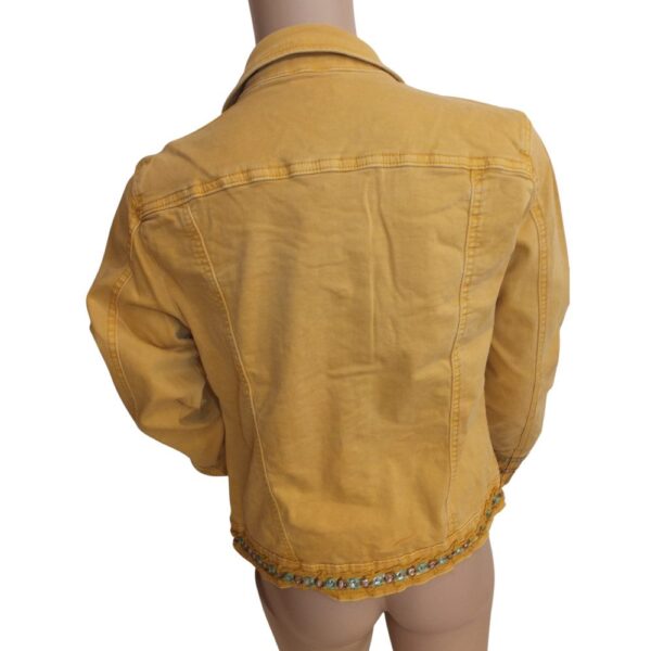 9904OJ5 Jeansjacke gelb mit Verzierung Gr 36, 38, 40 u 42