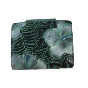 9929DG5B déqua G66 Unikat Geldbörse Blume grün-schwarz