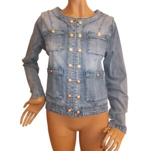 9906OJ5 Jeansjacke ohne Kragen Gr 36, 38, 40, 42 u 44