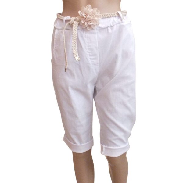 9944CH5 kurze Hose mit Ziergürtel one size in versch. Farben