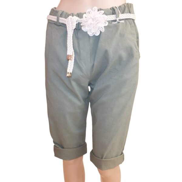 9944CH5 kurze Hose mit Ziergürtel one size in versch. Farben
