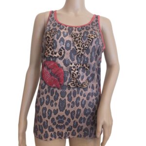 9962MT5 Missy Top Leo braun-rot Gr 36 u 40