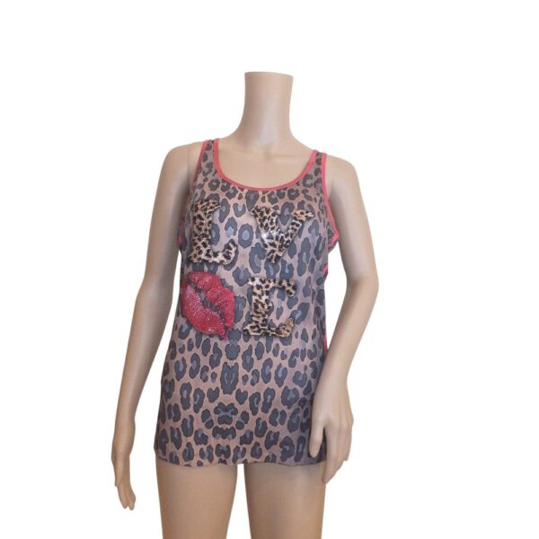 9962MT5 Missy Top Leo braun-rot Gr 36 u 40