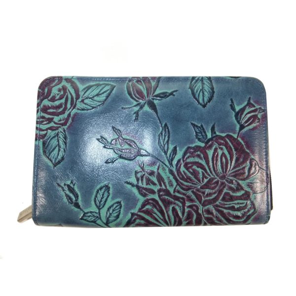 8696DG1A große déqua Geldbörse G29 Unikat Rose blau-violett