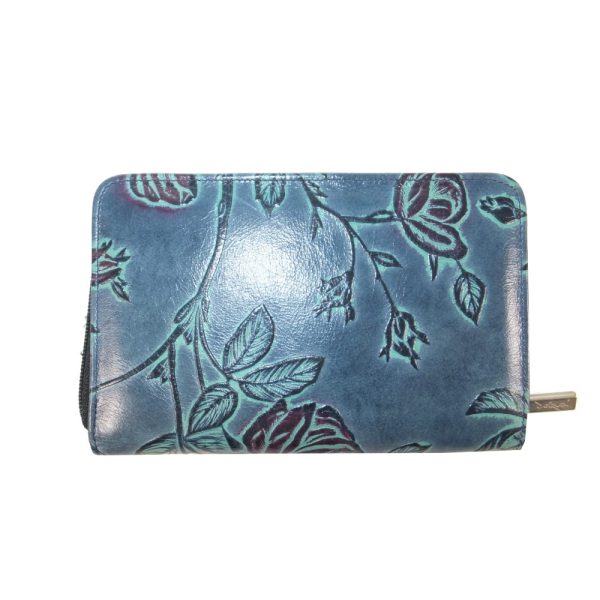 8696DG1A große déqua Geldbörse G29 Unikat Rose blau-violett