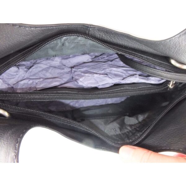 9985VT5 Voi Schultertasche 2fbg schwarz-hellgrau