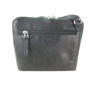 10001OT5 kleine Pavini Leder-Crossovertasche schwarz