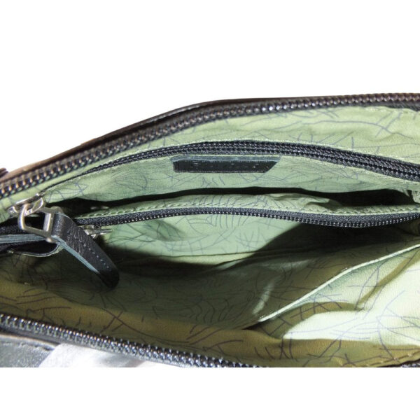 10001OT5 kleine Pavini Leder-Crossovertasche schwarz