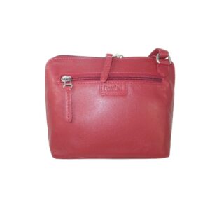 10002OT5 kleine Pavini Leder-Crossovertasche rot