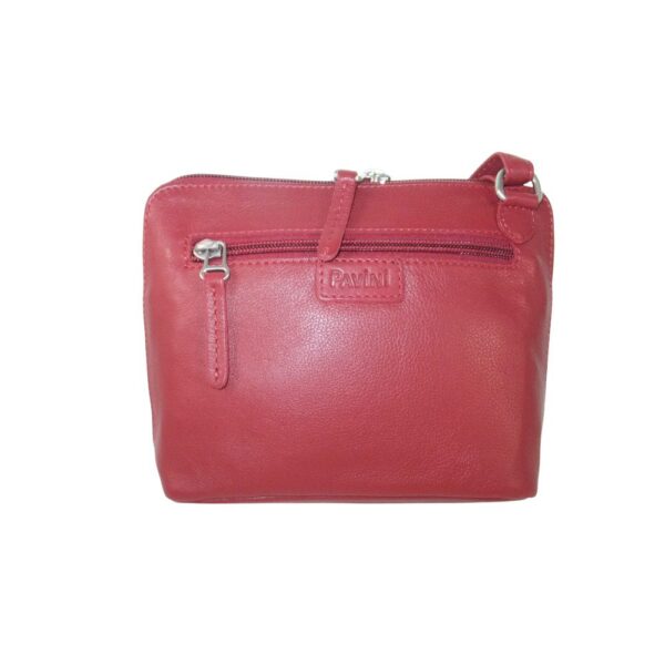 10002OT5 kleine Pavini Leder-Crossovertasche rot