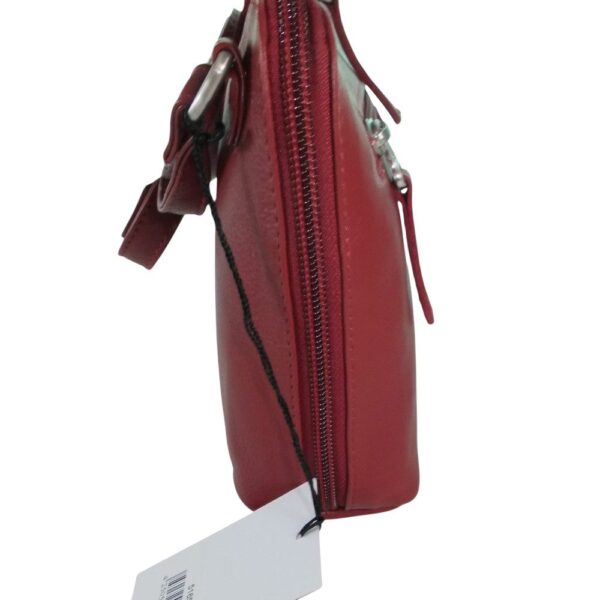 10002OT5 kleine Pavini Leder-Crossovertasche rot