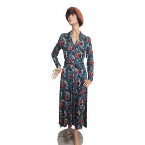 10013LK5 Lalamour Maxi-Kleid Rose petrol Gr 36